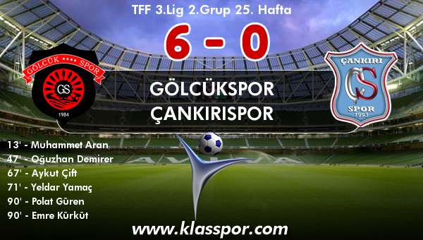 Gölcükspor 6 - Çankırıspor 0