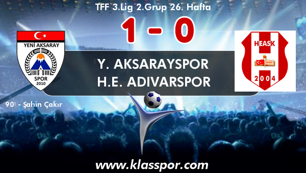 Y. Aksarayspor 1 - H.E. Adıvarspor 0