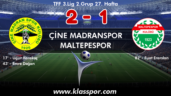 Çine Madranspor 2 - Maltepespor 1