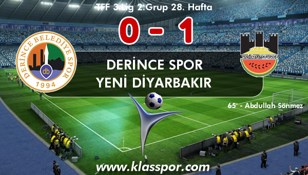 Derince Spor 0 - Yeni Diyarbakır 1