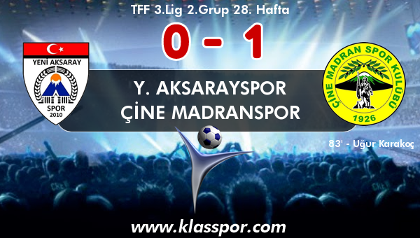 Y. Aksarayspor 0 - Çine Madranspor 1