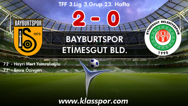 Bayburtspor 2 - Etimesgut Bld. 0