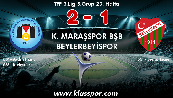 K. Maraşspor BŞB 2 - Beylerbeyispor 1