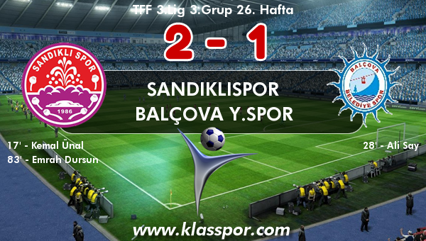 Sandıklıspor 2 - Balçova Y.spor 1