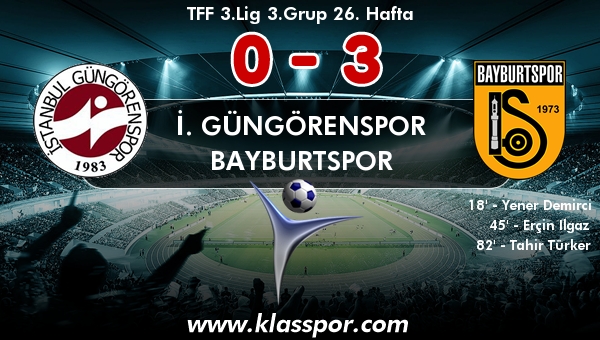 İ. Güngörenspor 0 - Bayburtspor 3