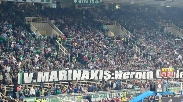 Panathinaikos taraftarları Olympiakos başkanını hedef aldı