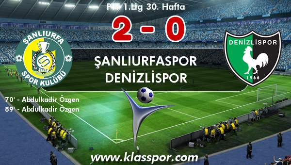 Şanlıurfaspor 2 - Denizlispor 0