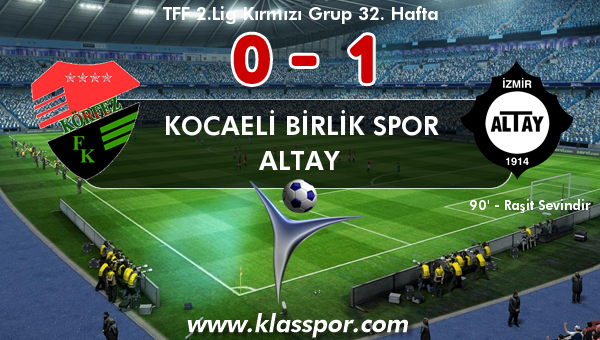 Kocaeli Birlik Spor 0 - Altay 1