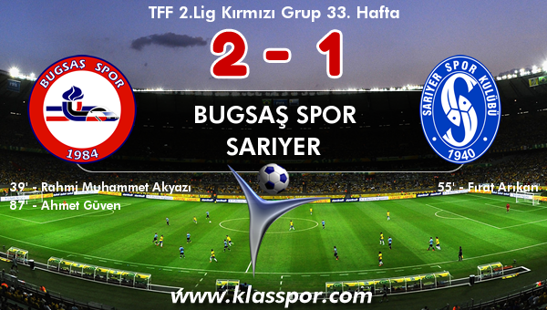 Bugsaş Spor 2 - Sarıyer 1