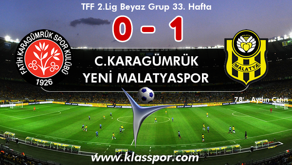 C.Karagümrük 0 - Yeni Malatyaspor 1