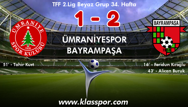 Ümraniyespor 1 - Bayrampaşa 2