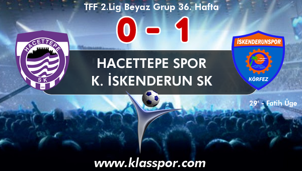 Hacettepe Spor 0 - K. İskenderun SK 1