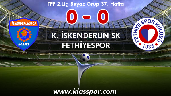 K. İskenderun SK 0 - Fethiyespor 0