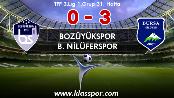 Bozüyükspor 0 - B. Nilüferspor 3