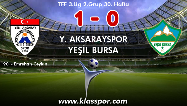Y. Aksarayspor 1 - Yeşil Bursa 0