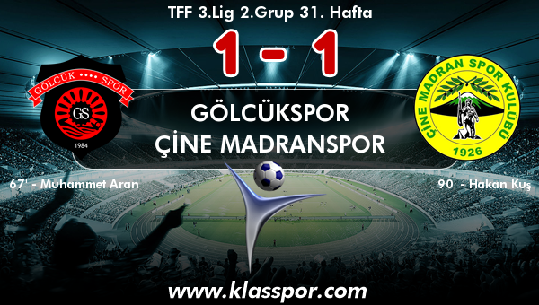 Gölcükspor 1 - Çine Madranspor 1