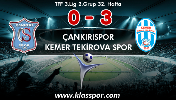 Çankırıspor 0 - Kemer Tekirova Spor 3