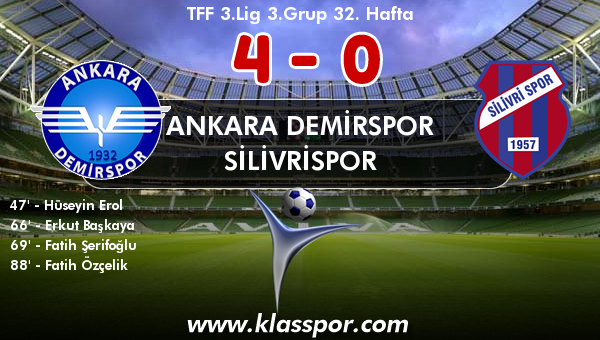 Ankara Demirspor 4 - Silivrispor 0