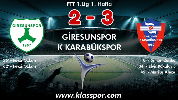 Giresunspor 2 - K Karabükspor 3