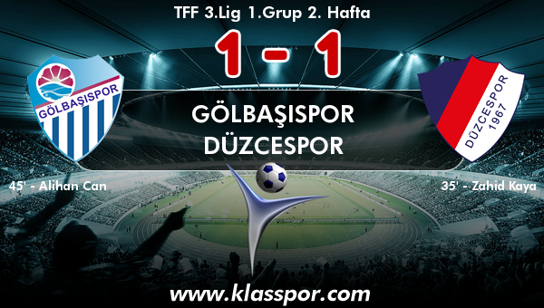 Gölbaşıspor 1 - Düzcespor 1