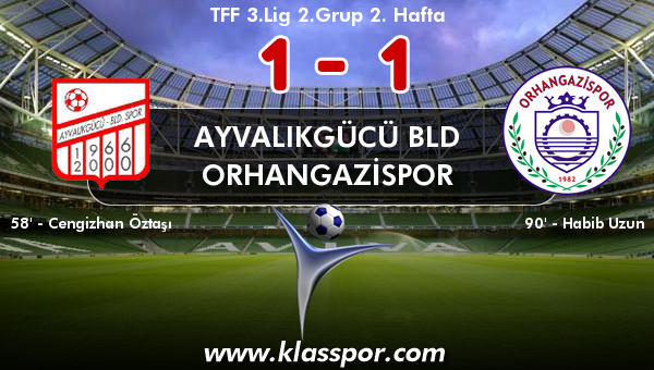 Ayvalıkgücü Bld 1 - Orhangazispor 1