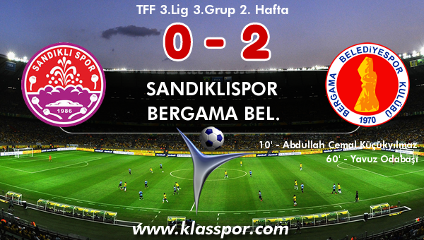 Sandıklıspor 0 - Bergama Bel. 2