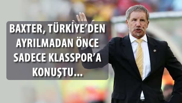 Baxter "O sözler bana ait değil"