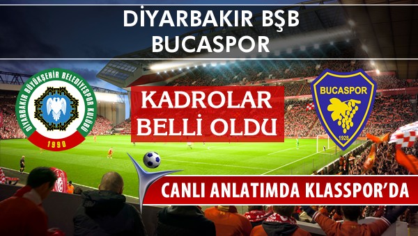 İşte Amedspor - Bucaspor maçında ilk 11'ler