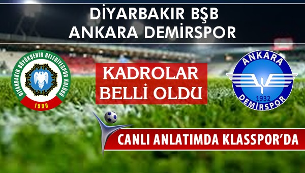 İşte Amedspor - Ankara Demirspor maçında ilk 11'ler