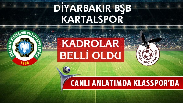 İşte Amedspor - Kartalspor maçında ilk 11'ler