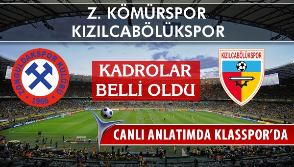 İşte Z. Kömürspor - Kızılcabölükspor maçında ilk 11'ler