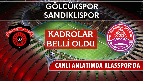 İşte Gölcükspor - Sandıklıspor maçında ilk 11'ler