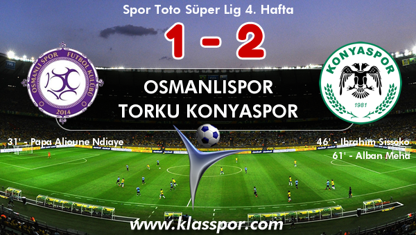 Osmanlıspor 1 - Torku Konyaspor 2