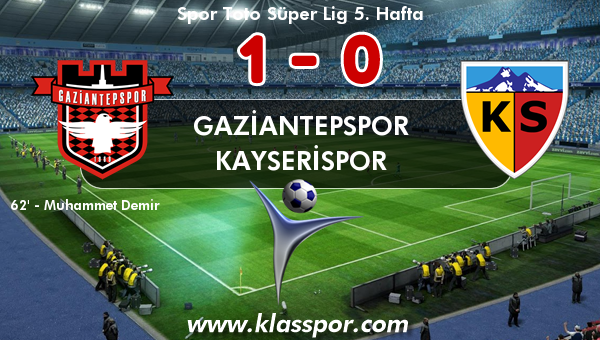 Gaziantepspor 1 - Kayserispor 0