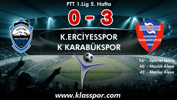 K.Erciyesspor 0 - K Karabükspor 3