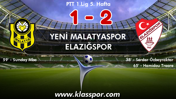 Yeni Malatyaspor 1 - Elazığspor 2