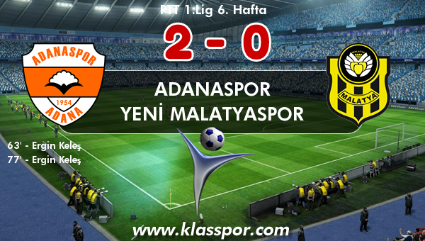 Adanaspor 2 - Yeni Malatyaspor 0