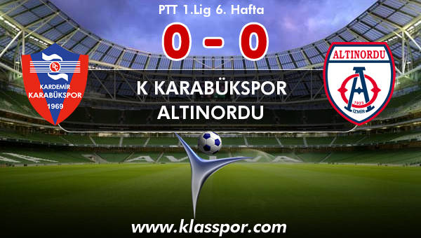 K Karabükspor 0 - Altınordu 0