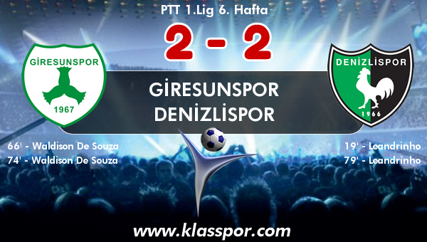 Giresunspor 2 - Denizlispor 2