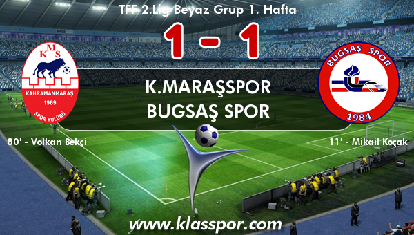 K.Maraşspor 1 - Bugsaş Spor 1