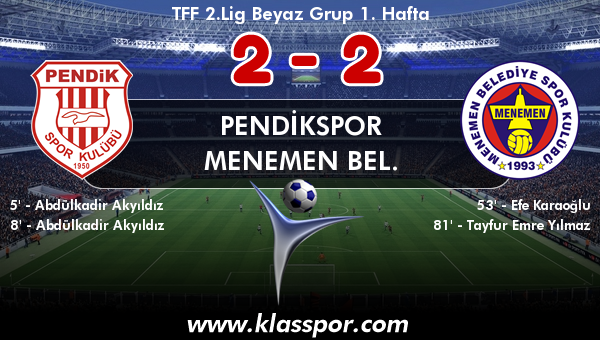 Pendikspor 2 - Menemen Bel. 2