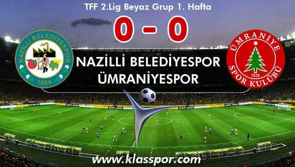Nazilli Belediyespor 0 - Ümraniyespor 0