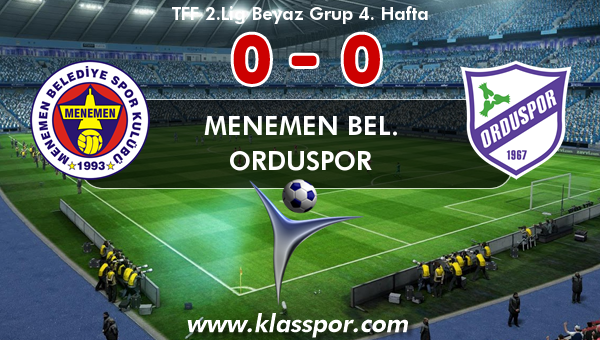 Menemen Bel. 0 - Orduspor 0