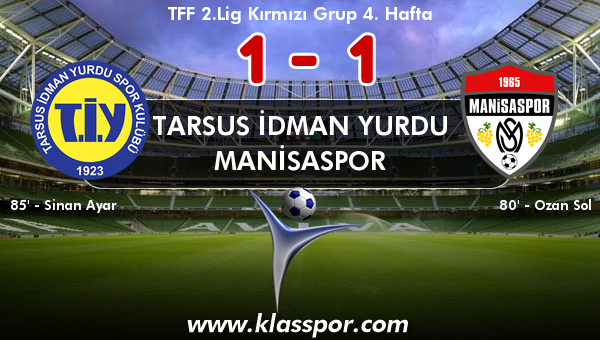 Tarsus İdman Yurdu 1 - Manisaspor 1