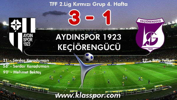 Aydınspor 1923 3 - Keçiörengücü 1