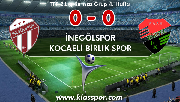 İnegölspor 0 - Kocaeli Birlik Spor 0