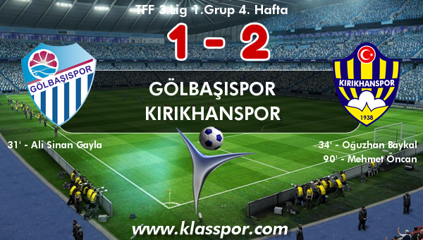 Gölbaşıspor 1 - Kırıkhanspor 2