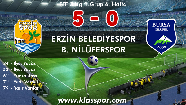 Erzin Belediyespor 5 - B. Nilüferspor 0