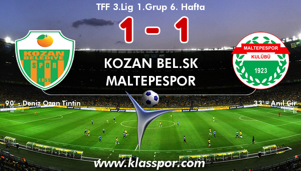 Kozan Bel.SK 1 - Maltepespor 1