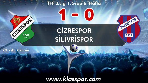 Cizrespor 1 - Silivrispor 0